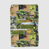 Golf Foto Collage. Golfhanddoek (Voorkant)