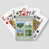 Golf Foto Collage Golfing Pap die kaarten speelt (Achterkant)