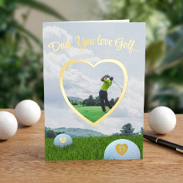 Golf Foto Folie Hart Frame Vaderdag Kaart
