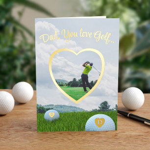 Golf Foto Folie Hart Frame Vaderdag Kaart