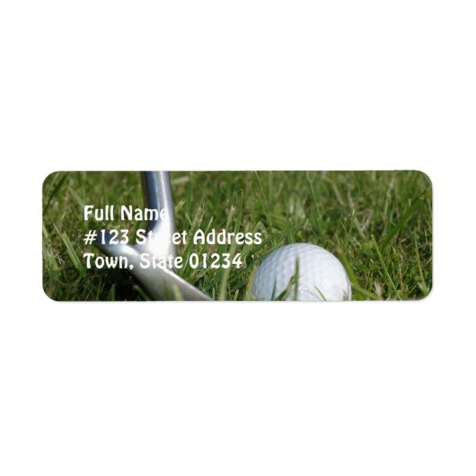 Golf Foto Mailing Label (Voorkant)