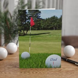 Golf Foto Vaderdagkaart voor Golfende Vader Kaart