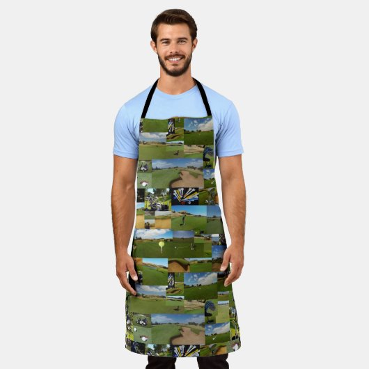 Golf fotocollage, Full Print Apron Schort (Gedragen)
