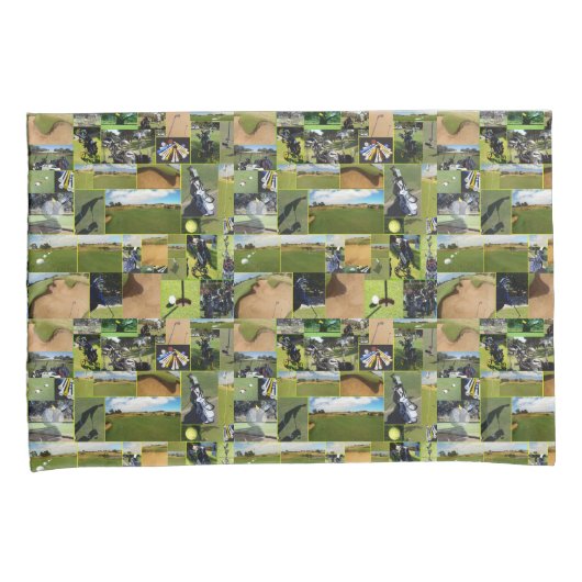 Golf Fotocollage,   Kussensloop (Voorkant-Rechts)