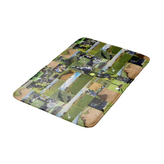 Golf Fotocollage, Memory Foam Badmat (Gekanteld)