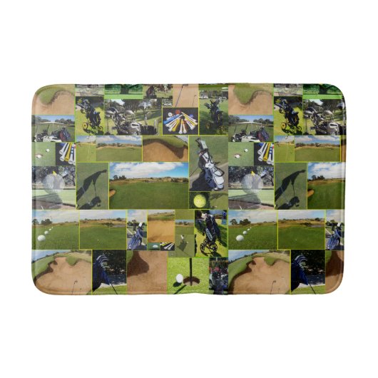Golf Fotocollage, Memory Foam Badmat (Voorkant)