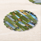 Golf Fotocollage, Papieren Feest Onderzetters (Gekanteld)