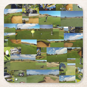 Golf, fotocollarge, Onderzetter papier