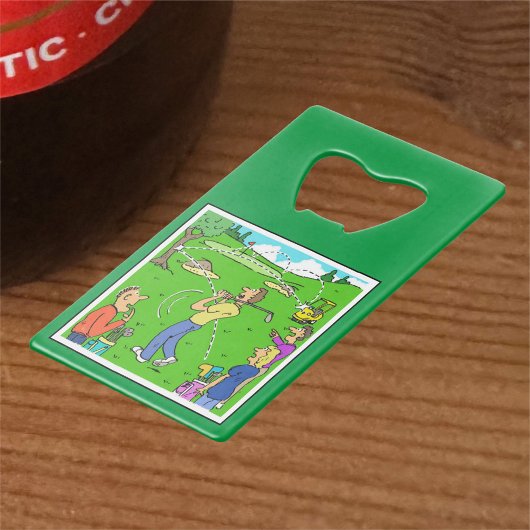 Golf Freak Shot & Bunker Cartoons. Creditkaart Flessenopener