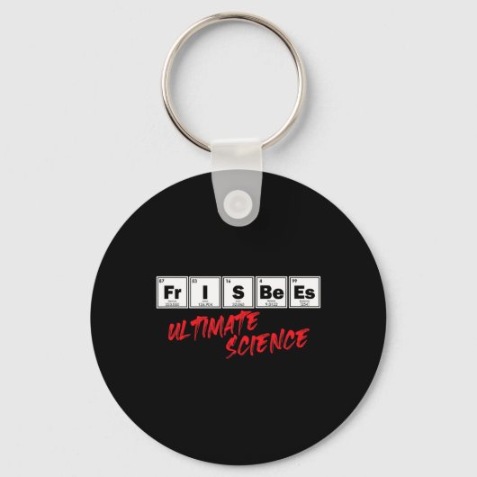 Golf Frisbees Ultieme Wetenschapschijf Periodiek S Sleutelhanger (Voorkant)