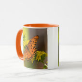 Golf Fritillary ook bekend als Passievlinder op Gu Mok (Voorkant links)