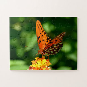 Golf fritillary Vlinder Uitgestrekt Legpuzzel