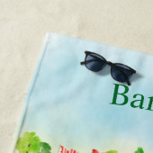 Golf Fun Course Winkelwagen Monogram Naam Strandlaken (In situ)