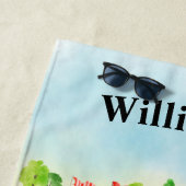 Golf Fun Course Winkelwagen Monogram Naam Strandlaken (In situ)