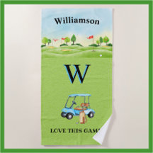 Golf Fun Course Winkelwagen Monogram Naam