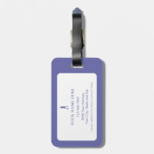 Golf Funny Birdie Lady's Personalized Cute Golfer Bagagelabel (Achterkant verticaal)