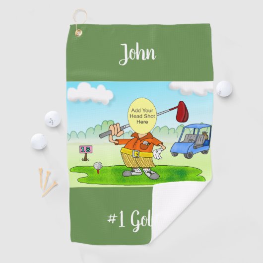 Golf Funny Cartoon Golfhanddoek (Insitu)