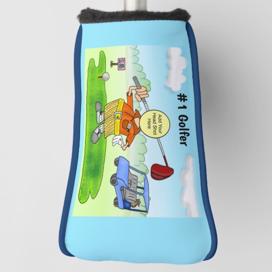 Golf Funny Cartoon Golfheadcover (Draai 90)