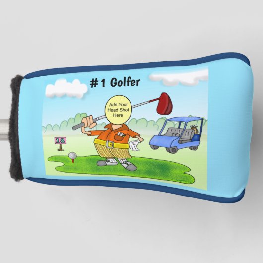 Golf Funny Cartoon Golfheadcover (Voorkant)