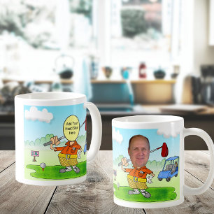 Golf Funny Cartoon Koffiemok