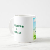 Golf Funny Cartoon Koffiemok (Voorkant links)