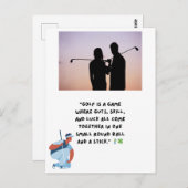 Golf Funny Gezegde Citaten Groet Golfer Briefkaart (Voorkant / Achterkant)