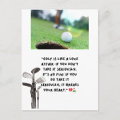 Golf Funny Gezegde Citaten Groet Golfer Briefkaart (Voorkant)
