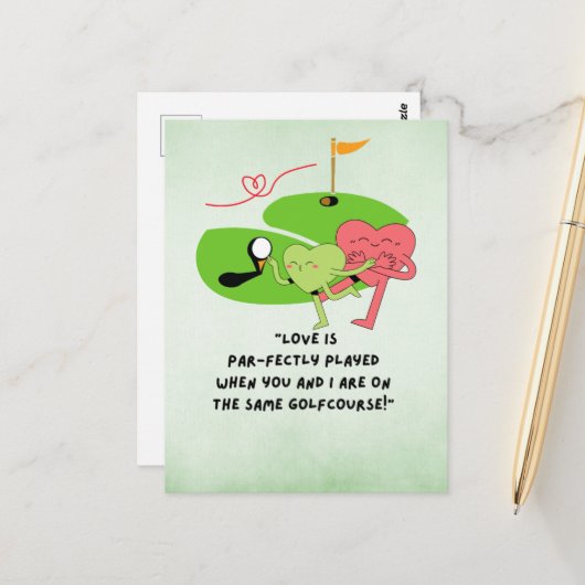 Golf Funny Gezegde Citaten voor Golfer Briefkaart (Voorkant / Achterkant in situ)