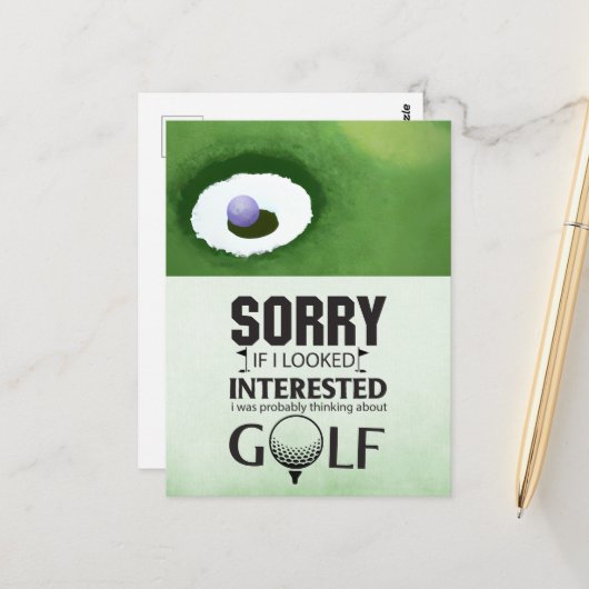 Golf Funny Gezegde Citaten voor Golfer Briefkaart (Voorkant / Achterkant in situ)
