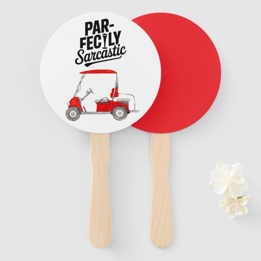 Golf Funny Gezegde Golfen voor Golfer Handwaaier (Voorkant en achterkant)