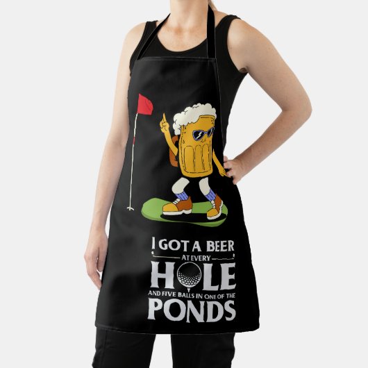 Golf Funny gezegde met Golfer en Bier Schort (Insitu)