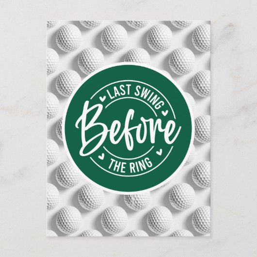 Golf Funny Gezegde voor Bachelor Golfer Briefkaart (Voorkant)