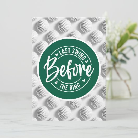 Golf Funny Gezegde voor Bachelor Golfer Kaart (Staand voorkant)