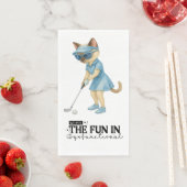 Golf Funny Gezegde voor Cat Lovers Golfers Servet (Insitu)
