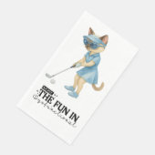 Golf Funny Gezegde voor Cat Lovers Golfers Servet (Hoek)