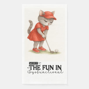 Golf Funny Gezegde voor Cat Lovers Golfers Servet
