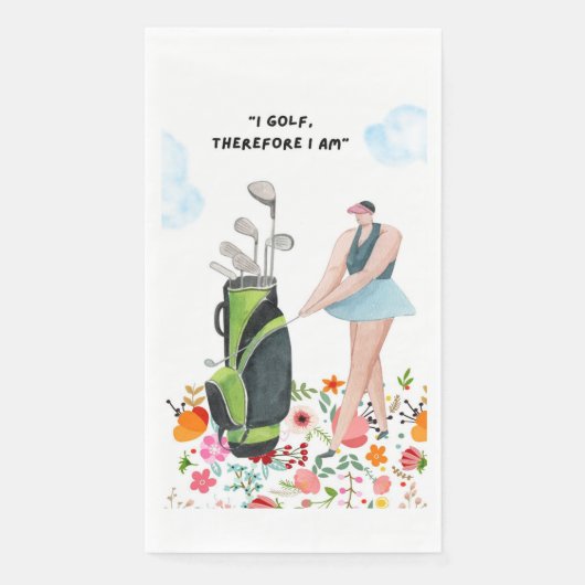 Golf Funny Gezegde voor Golfer Servet (Voorkant)