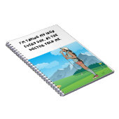 Golf Funny Gezegde voor vrouwelijke golfer Notitieboek (Rechterzijde)