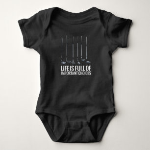 Golf Funny Golfer Belangrijke keuzes Golfing Gift Romper