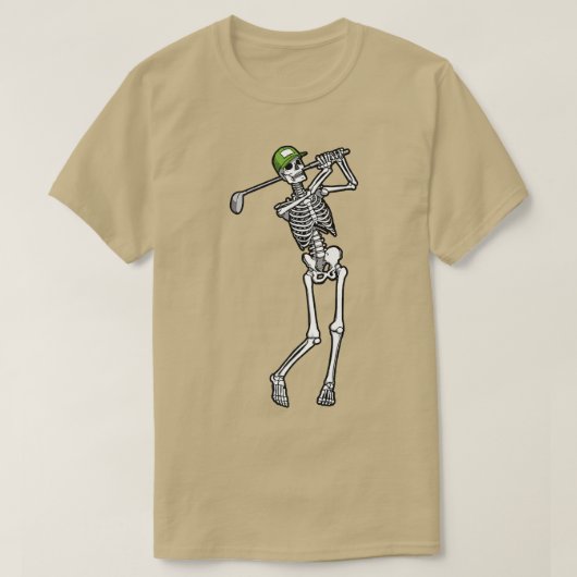 Golf Funny Golfing Skeleton Golfer Halloween T-shirt (Design voorkant)