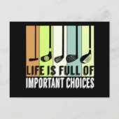 Golf Funny Life Choices Clubs Briefkaart (Voorkant)