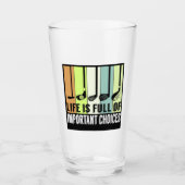 Golf Funny Life Choices Clubs Glas (Voorkant)