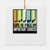 Golf Funny Life Choices Clubs Keramisch Ornament (Achterkant)