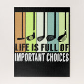 Golf Funny Life Choices Clubs Legpuzzel (Verticaal)