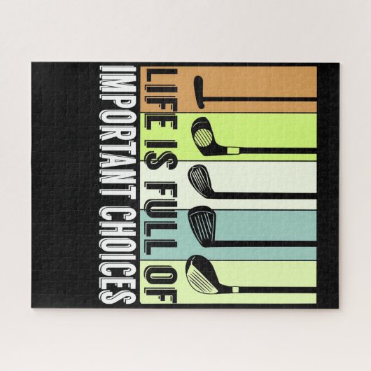 Golf Funny Life Choices Clubs Legpuzzel (Horizontaal)