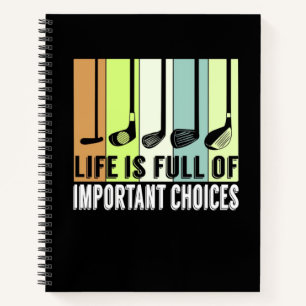 Golf Funny Life Choices Clubs Notitieboek