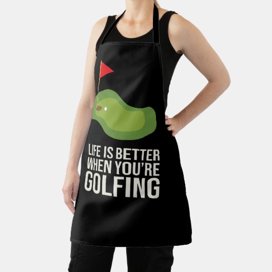 Golf Funny Life is beter als je golft Schort (Insitu)