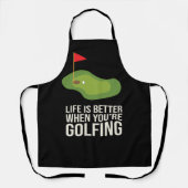 Golf Funny Life is beter als je golft Schort (Voorkant)