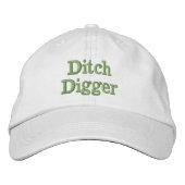 Golf Funny Novelty DITCH DIGGGER Geborduurde Pet (Voorkant)