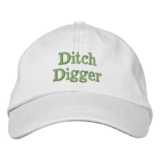 Golf Funny Novelty DITCH DIGGGER Geborduurde Pet (Voorkant)